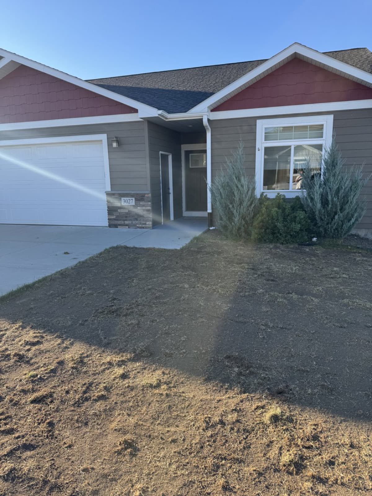 Eroding hillside before retaining wall construction
