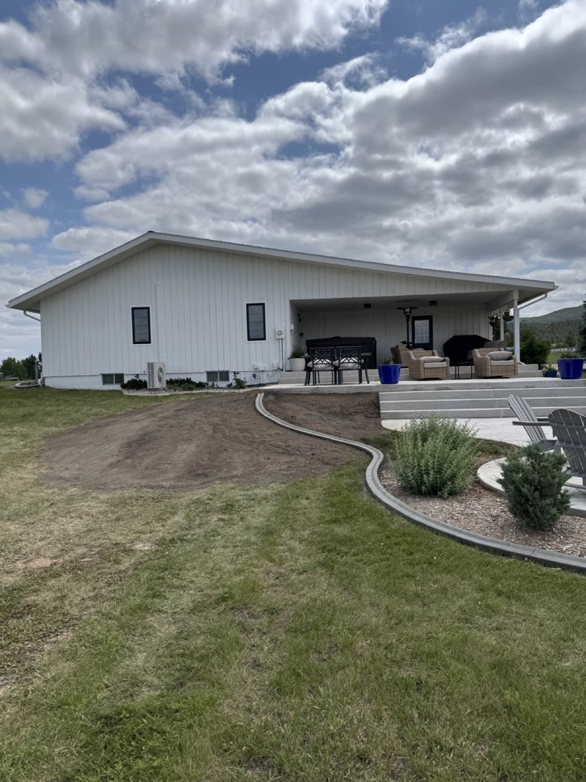 Site grading and land preparation for a new construction project