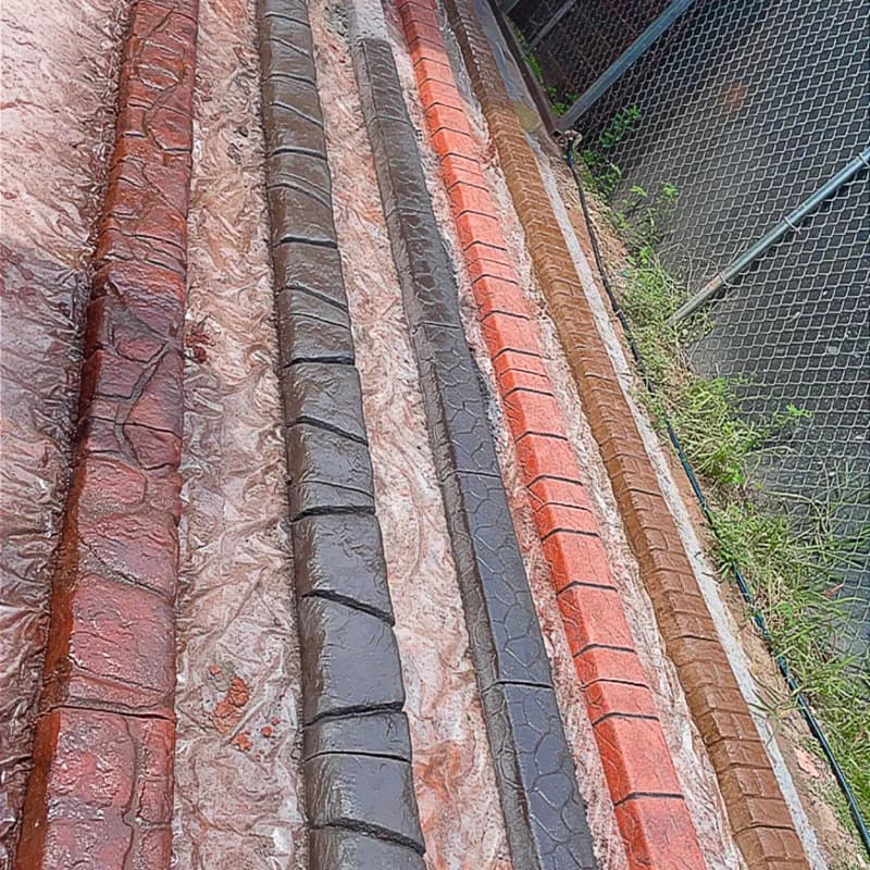 Concrete landscape curbing profile and color samples offered by ATK Landscaping in Rapid City